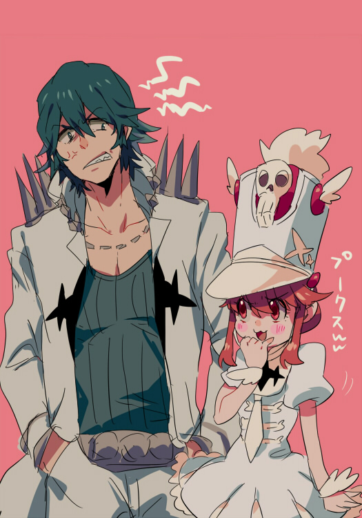 jakuzure nonon and sanageyama uzu (kill la kill) drawn by shinonoko_(tubamecider)
