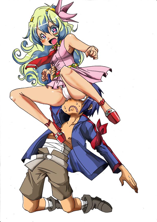 nia teppelin and simon (tengen toppa gurren lagann) drawn by shimada_(shimagura)