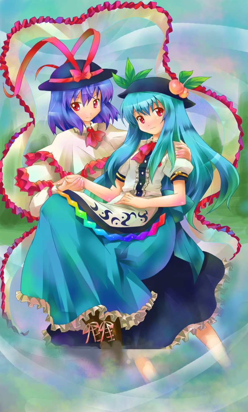 hinanawi tenshi and nagae iku (touhou) drawn by michii_yuuki