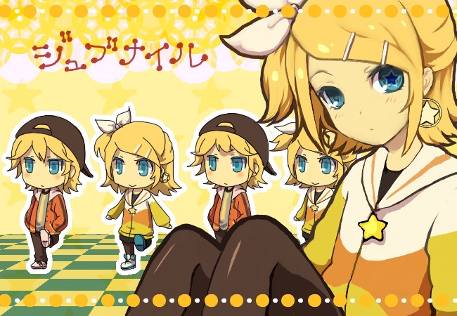 kagamine rin and kagamine len (vocaloid and 1 more) drawn by oharu