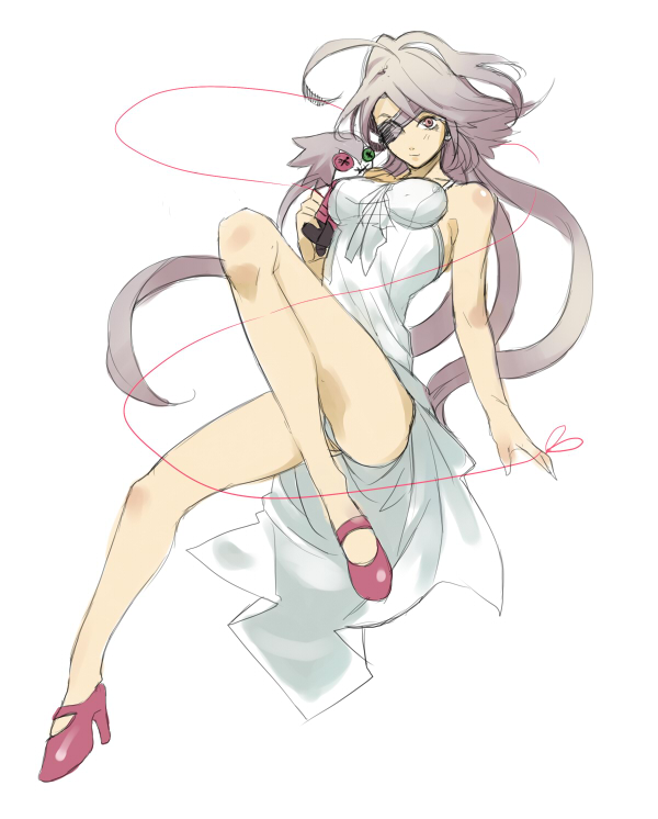ragna the bloodedge and nu-13 (blazblue) drawn by kazuomi_(tukima)