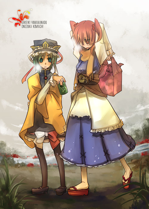 shiki eiki and onozuka komachi (touhou) drawn by inuinui