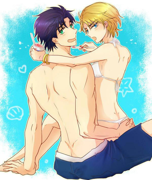 dio brando and jonathan joestar (jojo no kimyou na bouken and 1 more) drawn by lee_(kikka)