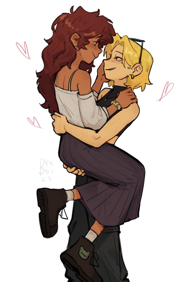 sasha waybright and anne boonchuy (amphibia) drawn by byubiyubi