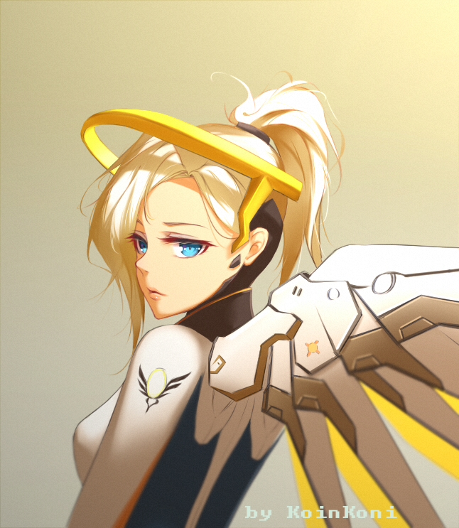mercy (overwatch and 1 more) drawn by qingchen_(694757286)
