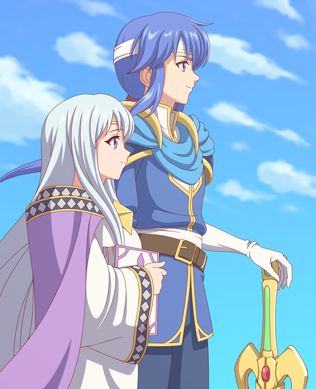 seliph and julia (fire emblem and 1 more) drawn by ibushi_(oath)