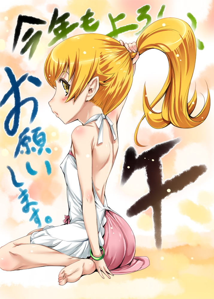 oshino shinobu (monogatari and 1 more) drawn by shiranagi