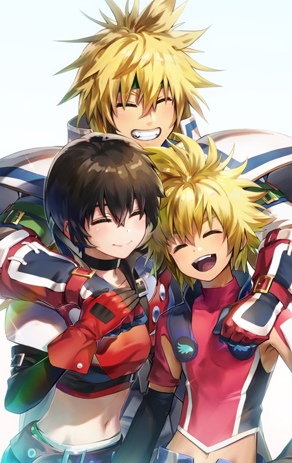 rutee katrea, stahn aileron, kyle dunamis, and inomata mutsumi (tales of and 2 more) drawn by ryuutetsu