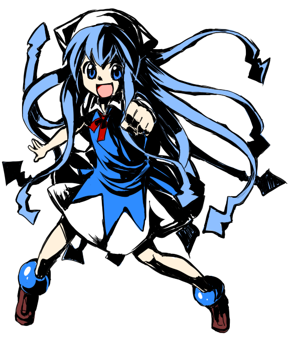 cirno and ikamusume (touhou and 1 more) drawn by pink-ball