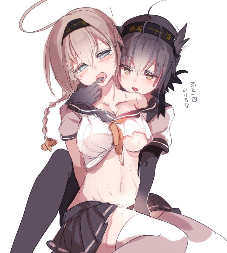 hatsuzuki and teruzuki (kantai collection) drawn by cis_(carcharias)