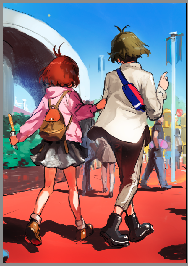 akizuki ryo and hidaka ai (idolmaster and 2 more) drawn by luncheon_meat_umai