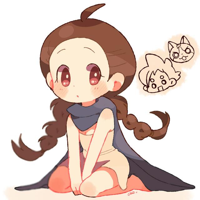 fuyunyan, keizou, and amano yukiko (youkai watch and 1 more) drawn by chiyoko_(oman1229)