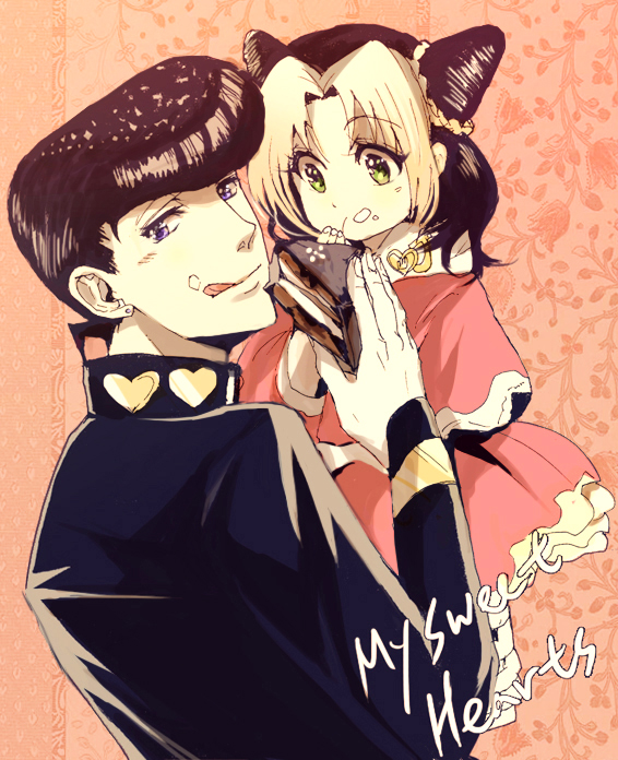 kujo jolyne and higashikata josuke (jojo no kimyou na bouken and 2 more) drawn by willow_sage0000