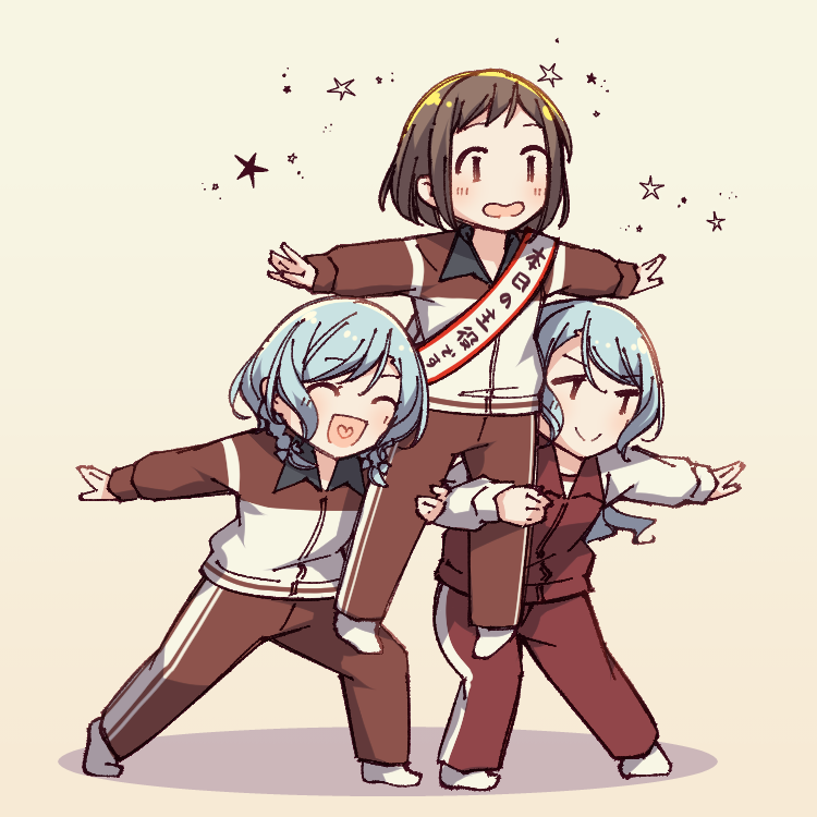 hikawa sayo, hikawa hina, and hazawa tsugumi (bang dream!) drawn by ayasaka
