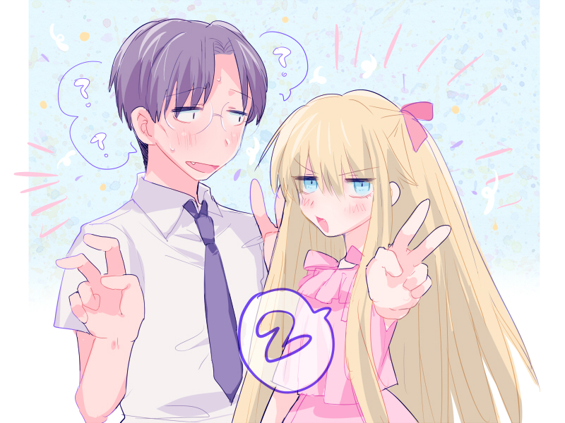 madarame harunobu and susanna hopkins (genshiken) drawn by miyako_(xxxbibit)