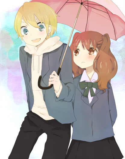 tachibana chizuru and satou masaki (kimi to boku) drawn by meko_(riri4429)