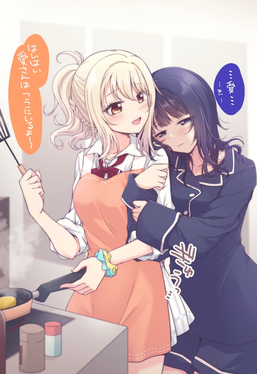 miyashita ai and asaka karin (love live! and 1 more) drawn by kuroda_roku_(345)