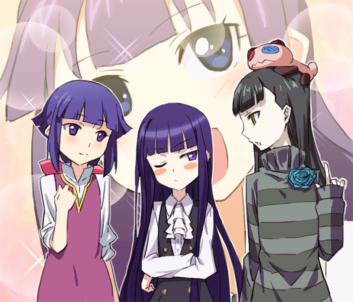 yamada aoi, shirakiin ririchiyo, sasa kazamori, and yurin leciel (gundam and 4 more) drawn by gia_kon