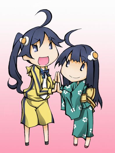 araragi karen and araragi tsukihi (monogatari and 2 more) drawn by touryou