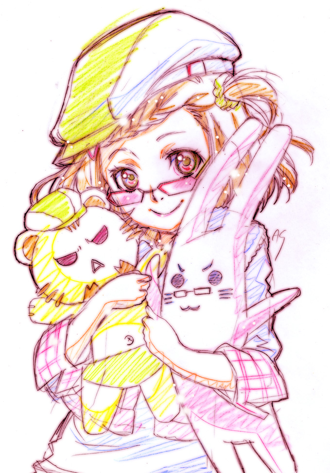 barnaby brooks jr., kaburagi t. kotetsu, and kaburagi kaede (tiger & bunny) drawn by nishida_asako