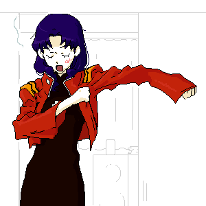 katsuragi misato (neon genesis evangelion) drawn by gen_(susono01)