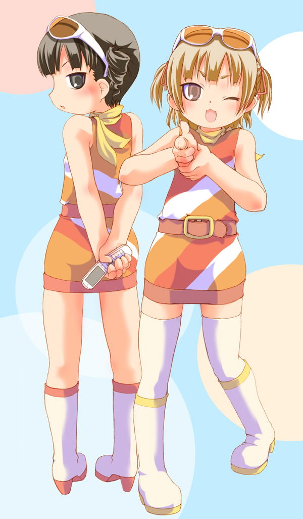 marui mitsuba and sugisaki miku (mitsudomoe) drawn by tsak_ftb