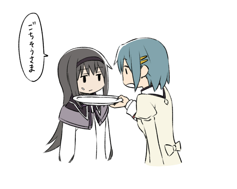 akemi homura and miki sayaka (mahou shoujo madoka magica) drawn by oda_takayuki