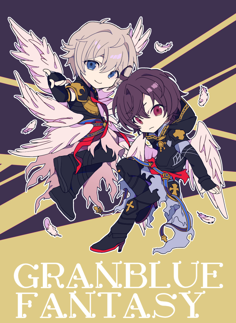 sandalphon and lucifer (granblue fantasy) drawn by sweet_love4s