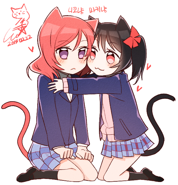 nishikino maki and yazawa nico (love live! and 1 more) drawn by 14_(vision5032)