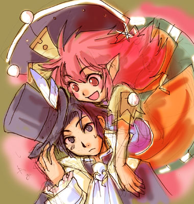 frederic chopin and salsa (trusty bell) drawn by fuju