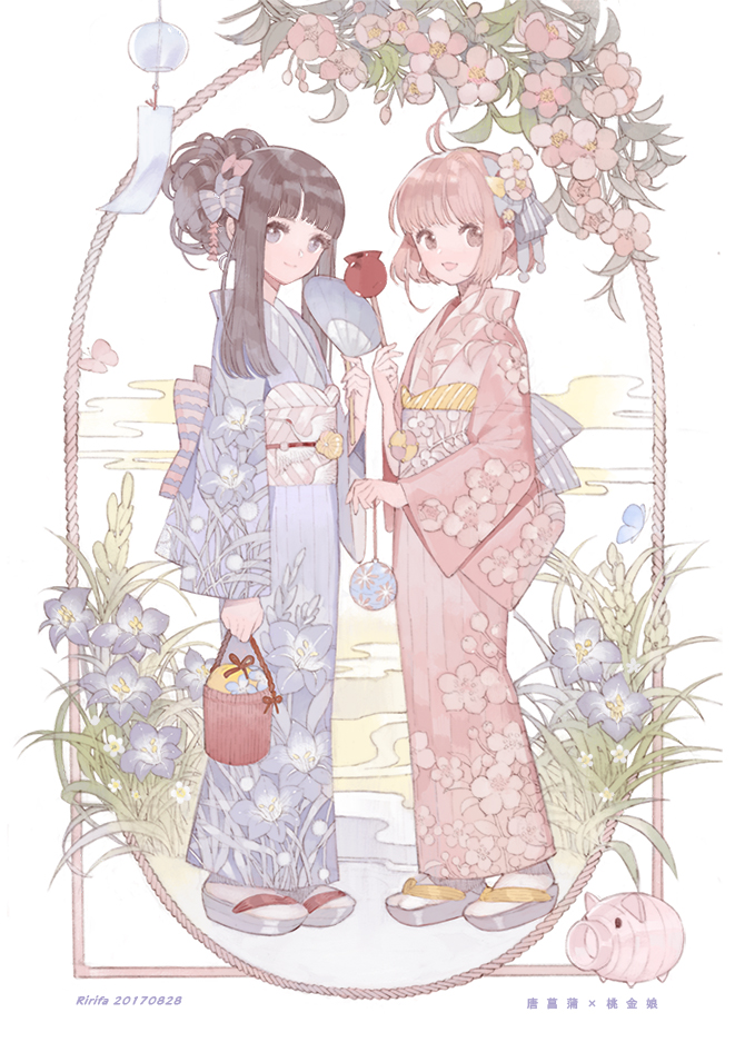 kinomoto sakura and daidouji tomoyo (cardcaptor sakura) drawn by ririfa