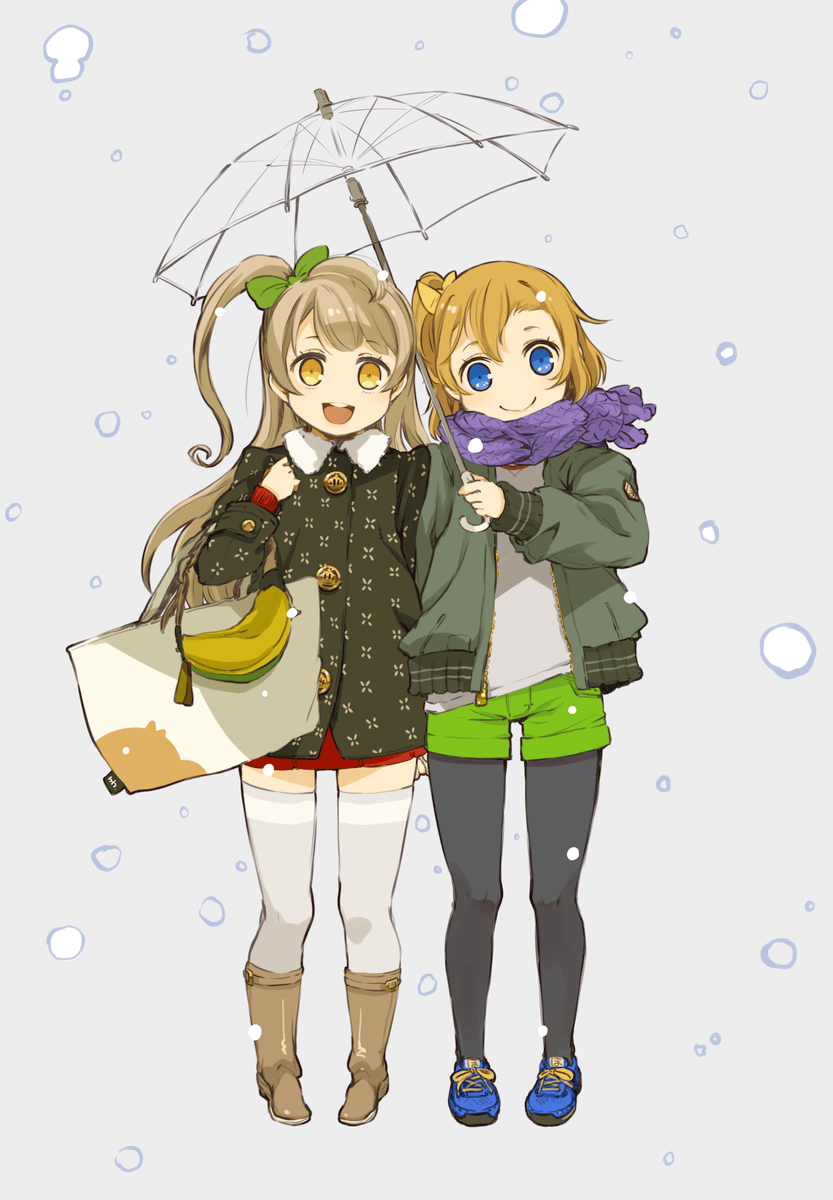 minami kotori and kosaka honoka (love live! and 1 more) drawn by mota