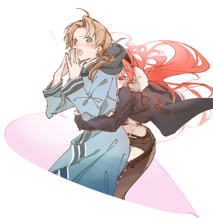 eris greyrat and rudeus greyrat (mushoku tensei) drawn by amagai_hosina
