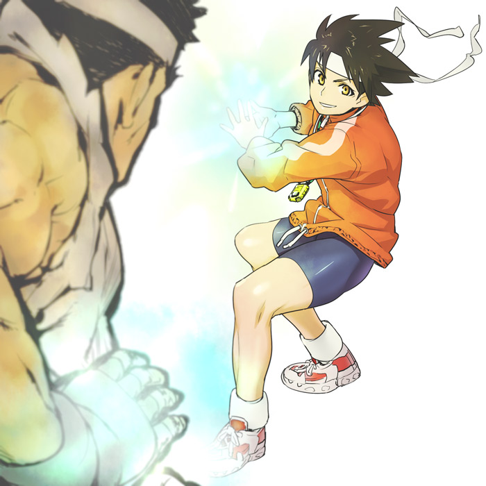 ryu and kasugano sakura (street fighter and 1 more) drawn by hamanasu