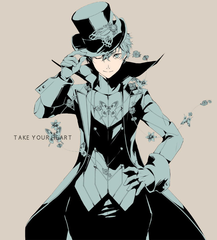 amamiya ren and joker (persona and 1 more) drawn by amatsuka