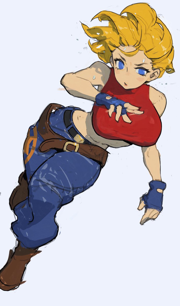 blue mary (the king of fighters and 1 more) drawn by chimjoljol_(cute_goblin)