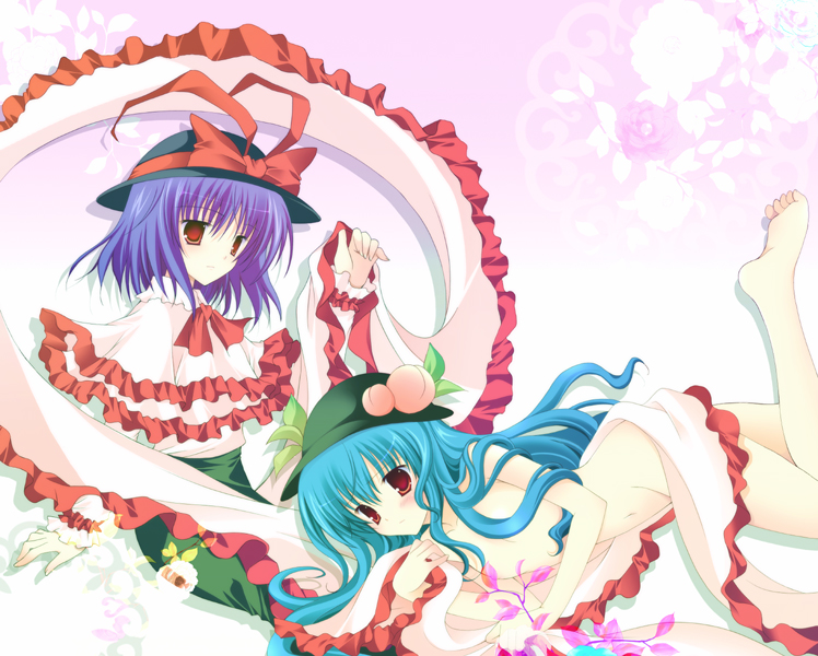 hinanawi tenshi and nagae iku (touhou) drawn by shirogane_hina