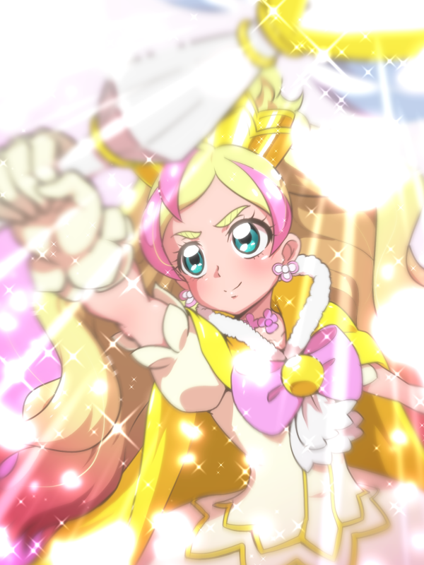haruno haruka and cure flora (precure and 1 more) drawn by tj-type1