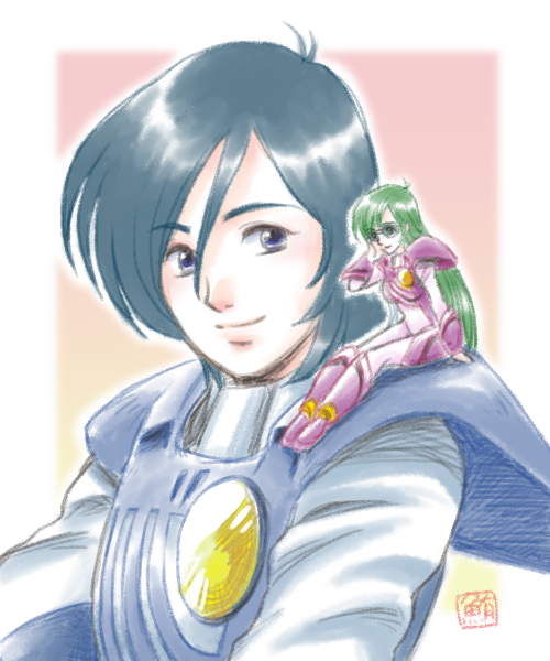 maximilian jenius and millia jenius (macross and 2 more) drawn by koyasu_dosu