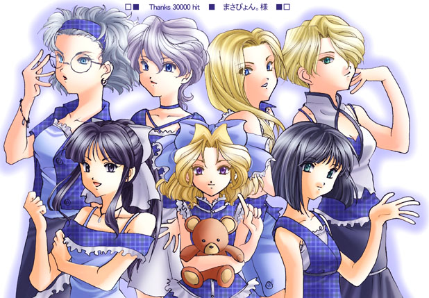 shinguuji sakura, iris chateaubriand, maria tachibana, glycine bleumer, lobelia carlini, and 2 more (sakura taisen and 2 more) drawn by sirotuka_lambda
