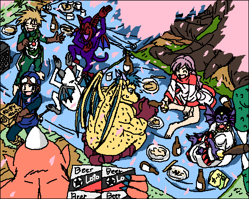 princess of moonbrook, prince of lorasia, prince of samantoria, sidoh, hargon, and 3 more (dragon quest and 1 more) drawn by hanbu_hantarou