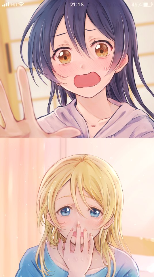 sonoda umi and ayase eli (love live! and 1 more) drawn by suito