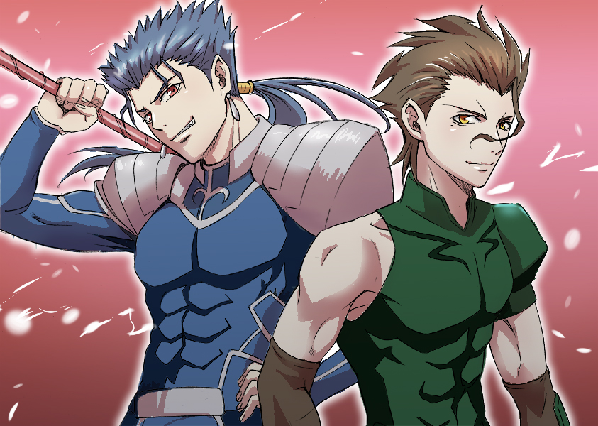 cu chulainn and diarmuid ua duibhne (fate and 2 more) drawn by mondrianfff