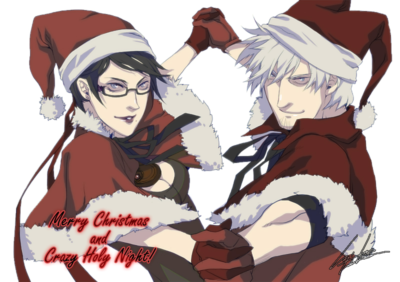 dante and bayonetta (devil may cry and 2 more) drawn by hiryuu_(kugelcruor)