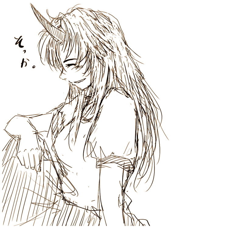 hoshiguma yuugi (touhou) drawn by daro