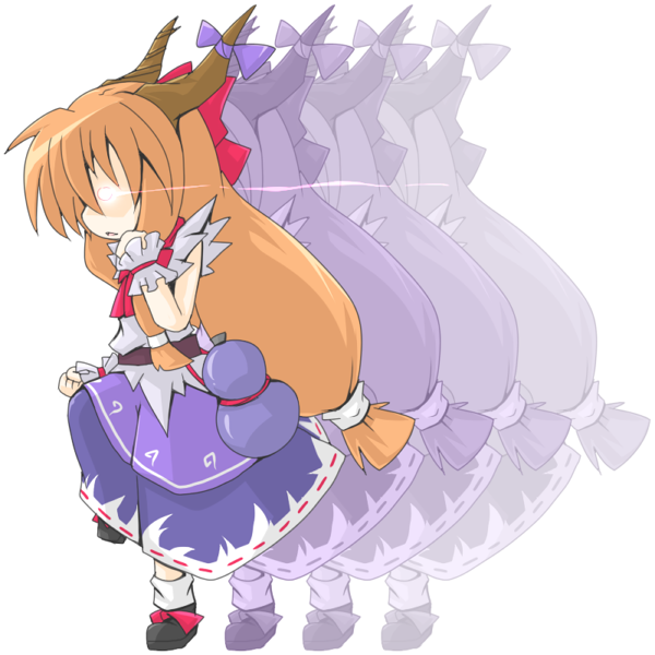 ibuki suika (touhou and 1 more) drawn by reku