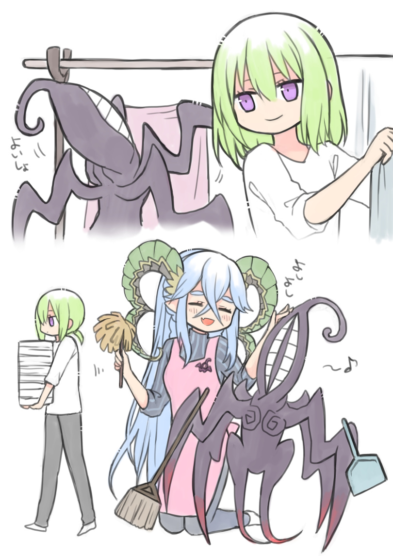 enkidu, tiamat, kingu, and lahmu (fate and 1 more) drawn by yoyo_9ea