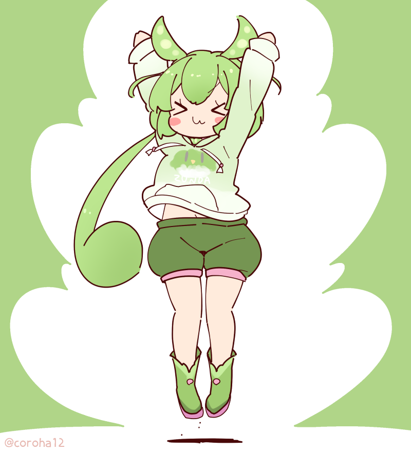 zundamon (voiceroid and 1 more) drawn by coroha