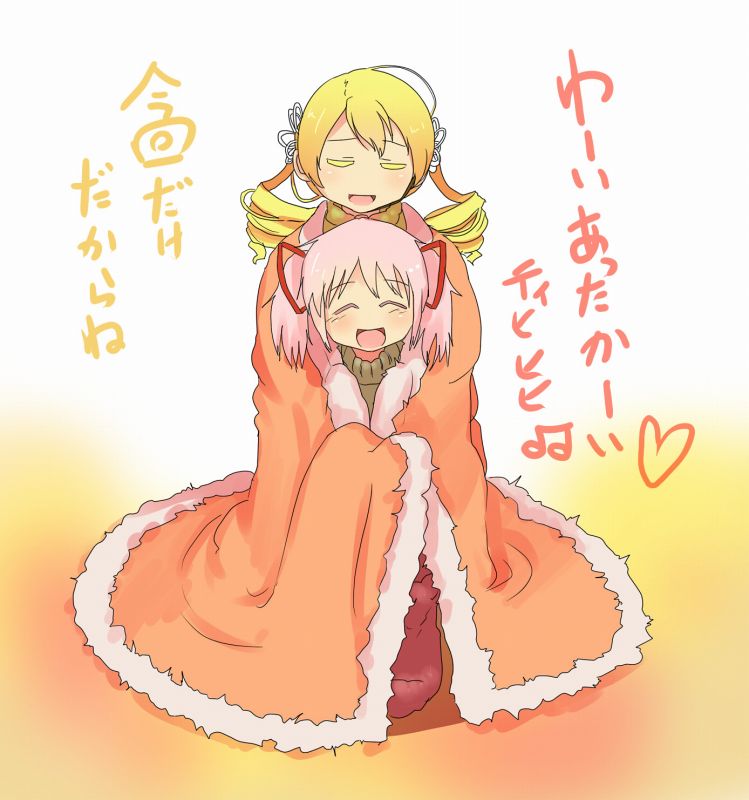 kaname madoka and tomoe mami (mahou shoujo madoka magica) drawn by gozaemon
