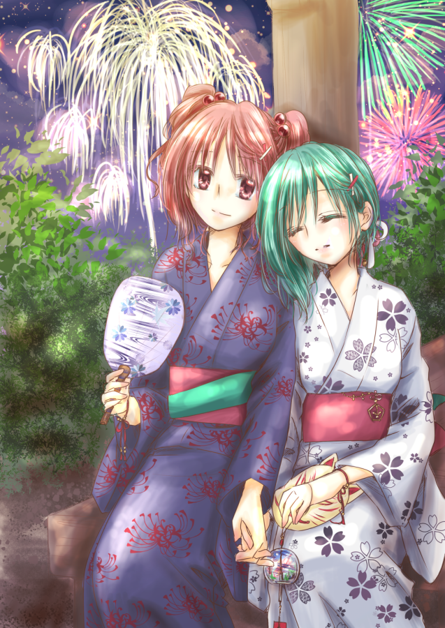 shiki eiki and onozuka komachi (touhou) drawn by kiduki_kaya